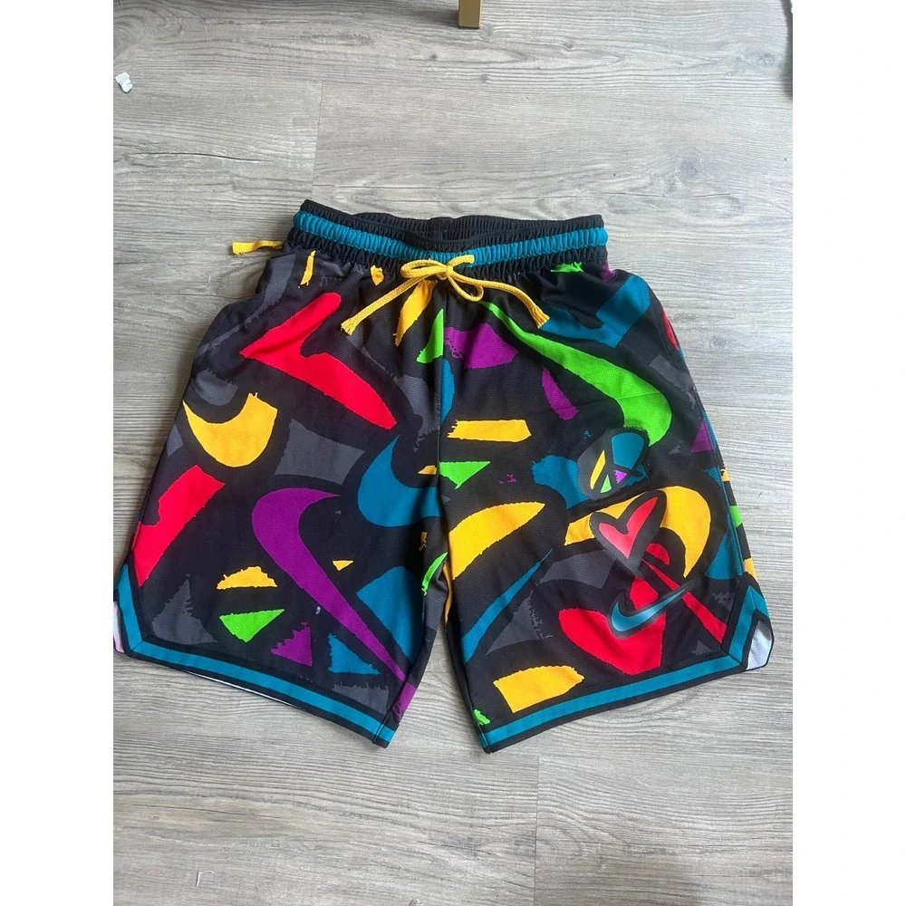 Nike Dry DNA Men's Basketball Shorts Spruce Blue University Gold Size Medium